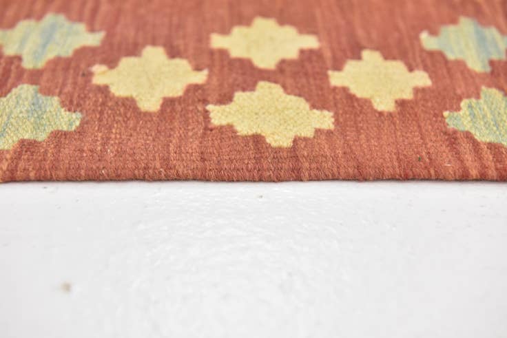 Detailansicht von 100cm x 150cm Handgewebt Kilim Waziri Wolle Teppich