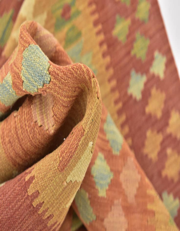 Detail image of 3' 4 x 5'  Hand Woven Kilim Waziri Wool Rug