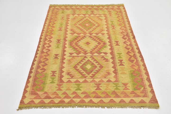 3' 2 x 5' Hand Woven Kilim Waziri Wool Rug