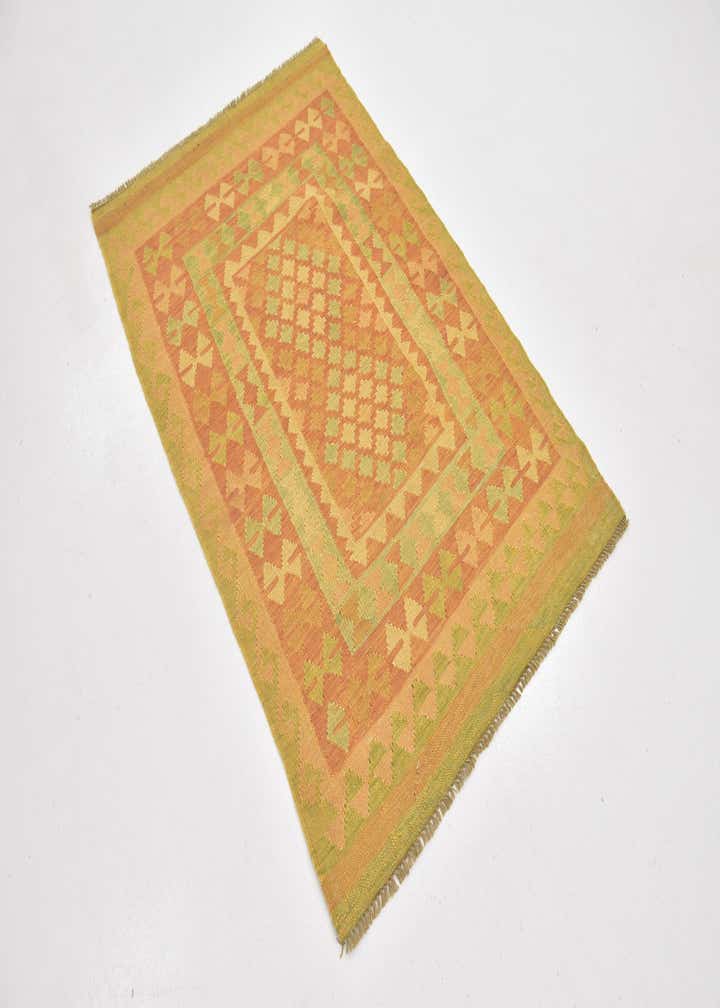 3' 2 x 5' Hand Woven Kilim Waziri Wool Rug