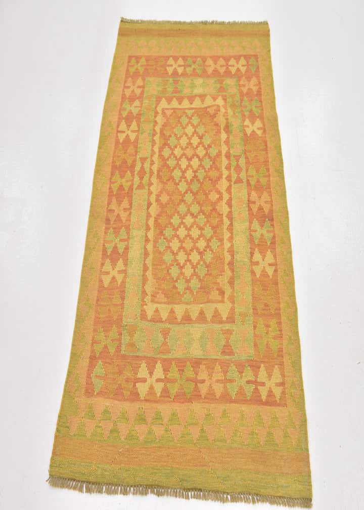 3' 2 x 5' Hand Woven Kilim Waziri Wool Rug