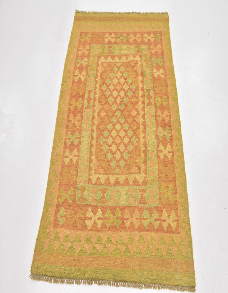 Detail image of 3' 2 x 5'  Hand Woven Kilim Waziri Wool Rug