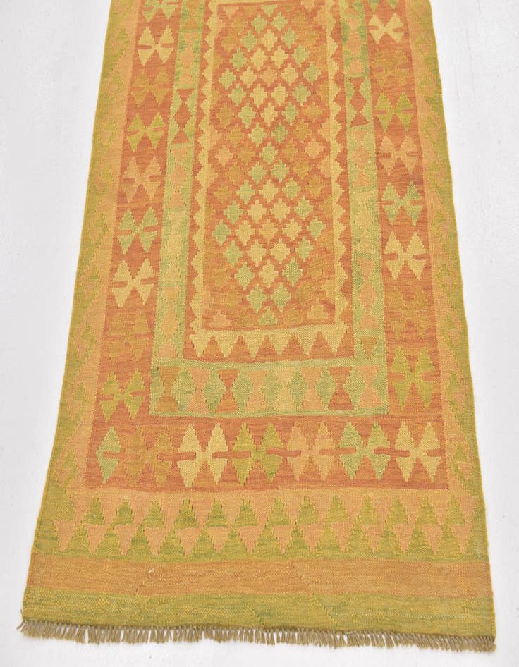 Detail image of 3' 2 x 5'  Hand Woven Kilim Waziri Wool Rug