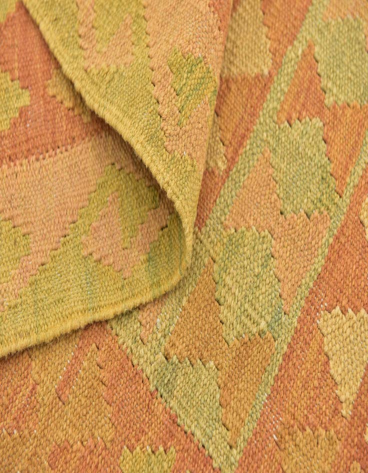 Detail image of 3' 2 x 5'  Hand Woven Kilim Waziri Wool Rug