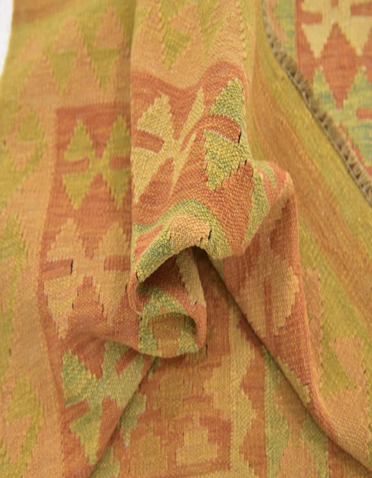 Detail image of 3' 2 x 5'  Hand Woven Kilim Waziri Wool Rug