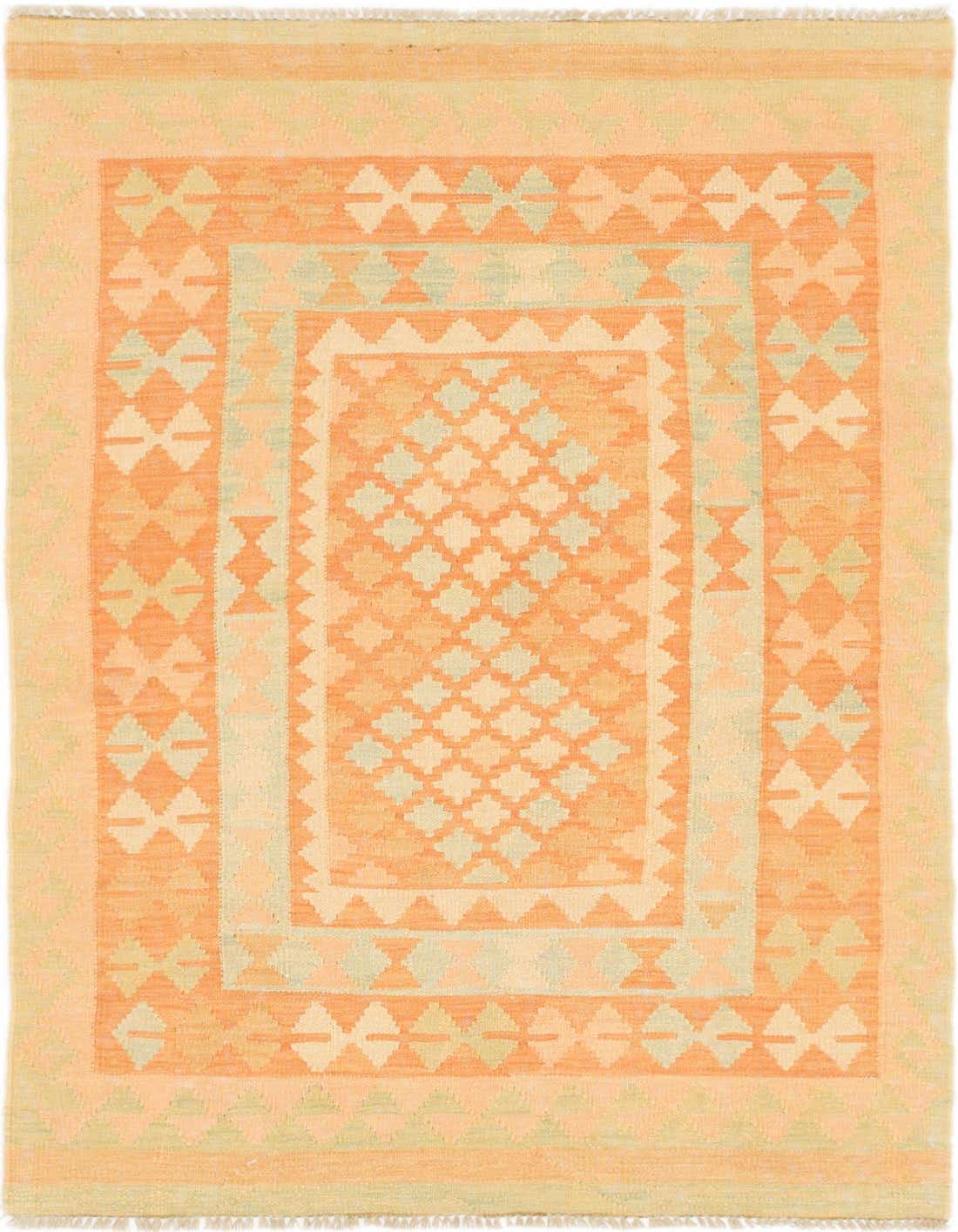 3' 2 x 5' Hand Woven Kilim Waziri Wool Rug