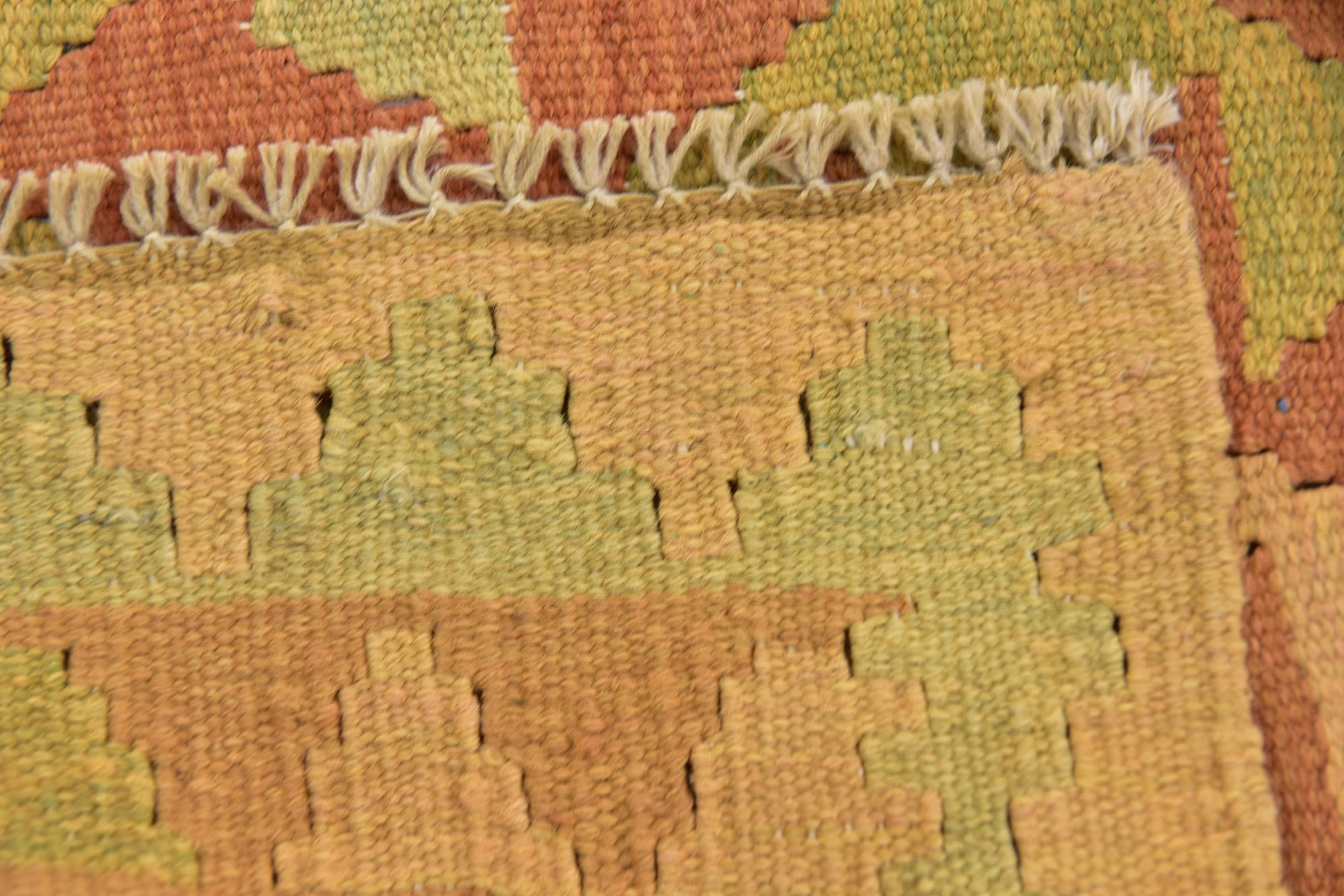 3' 2 x 5' Hand Woven Kilim Waziri Wool Rug