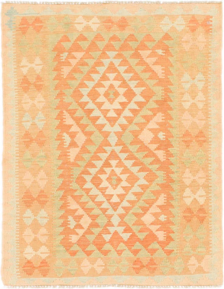 Detail image of 3' 2 x 5' Hand Woven Kilim Waziri Wool Rug