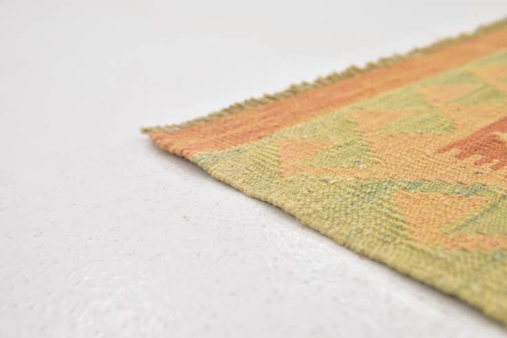 Detail image of 3' 4 x 5' Hand Woven Kilim Waziri Wool Rug