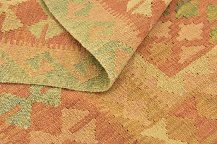 3' 4 x 5' Hand Woven Kilim Waziri Wool Rug