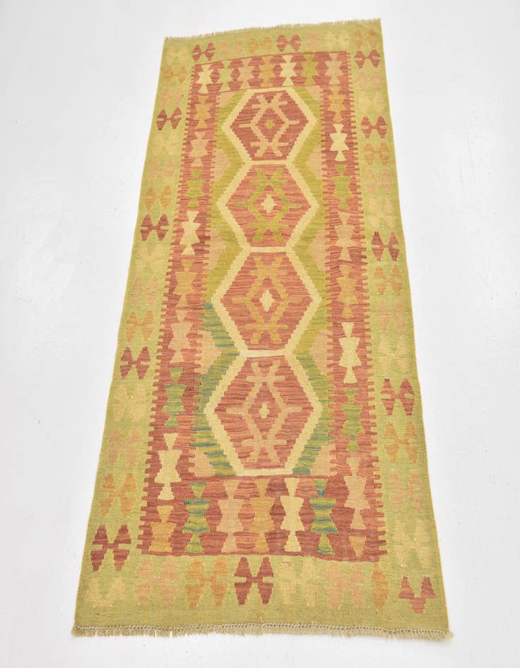 Detail image of 3' 2 x 5'  Hand Woven Kilim Waziri Wool Rug