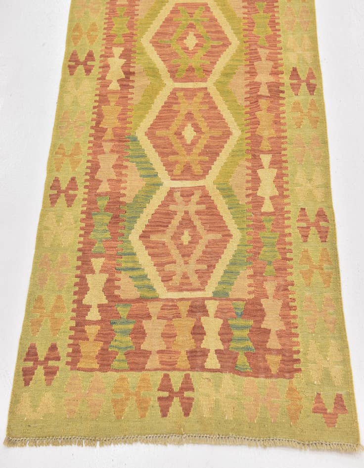 Detail image of 3' 2 x 5'  Hand Woven Kilim Waziri Wool Rug