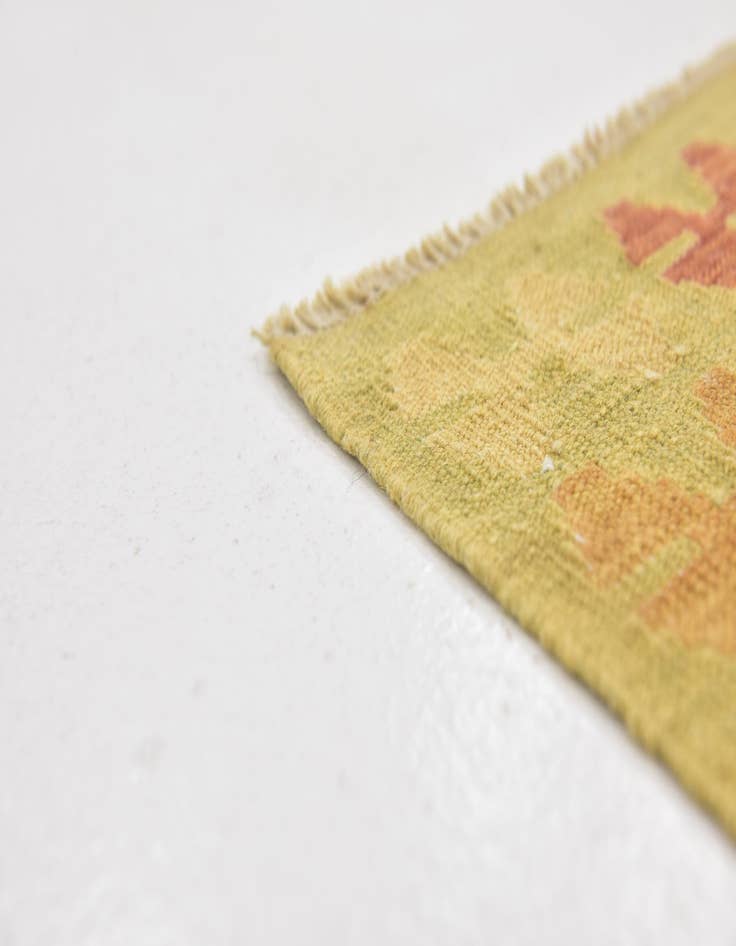 Detail image of 3' 2 x 5'  Hand Woven Kilim Waziri Wool Rug