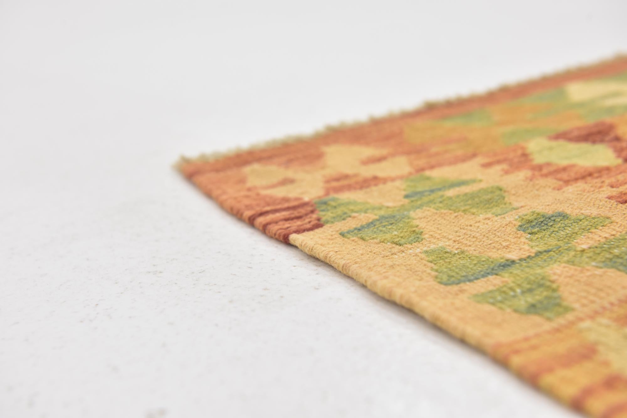 2' 10 x 4' 5 Hand Woven Kilim Waziri Wool Rug