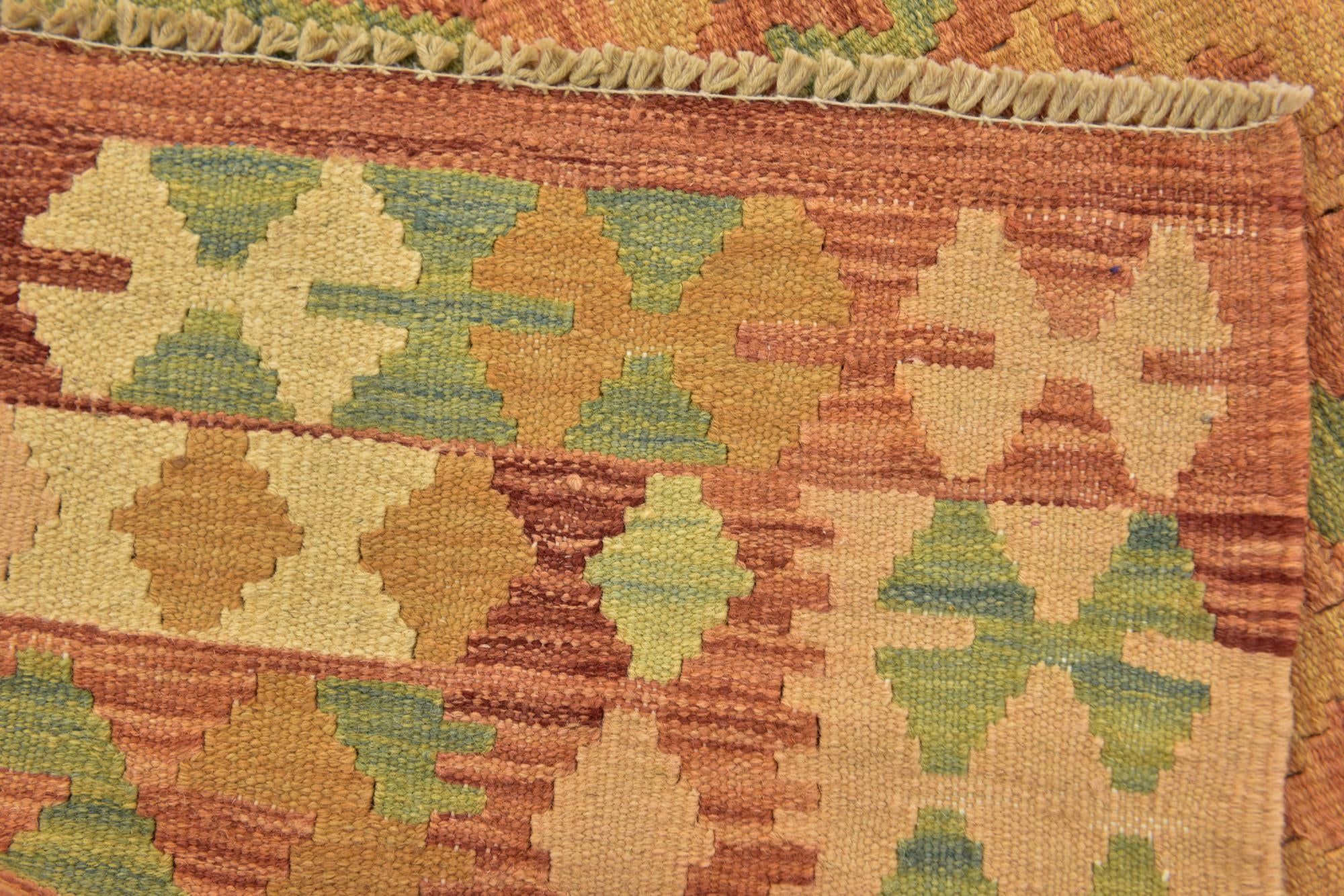 2' 10 x 4' 5 Hand Woven Kilim Waziri Wool Rug