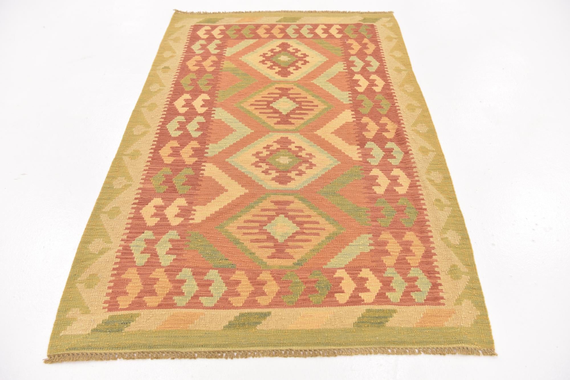 95cm x 150cm Hand Woven Kilim Waziri Wool Rug
