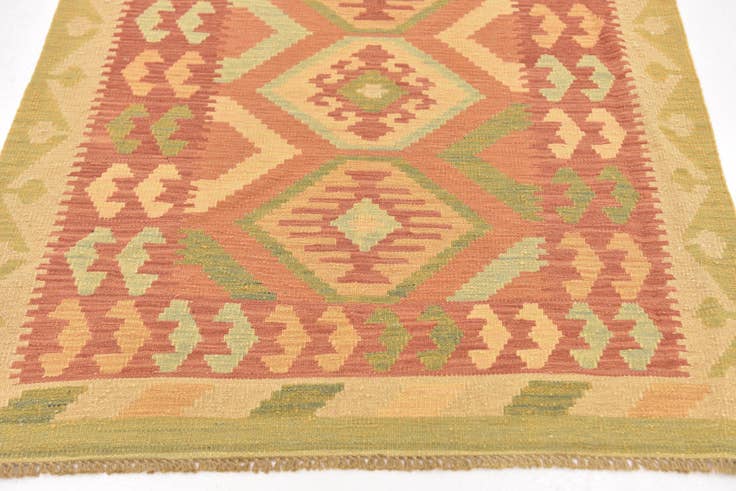 Detail image of 95cm x 150cm Hand Woven Kilim Waziri Wool Rug