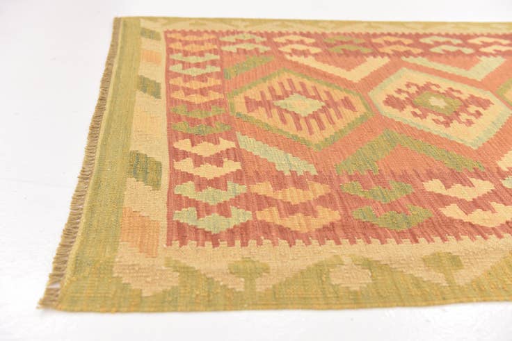Detail image of 95cm x 150cm Hand Woven Kilim Waziri Wool Rug