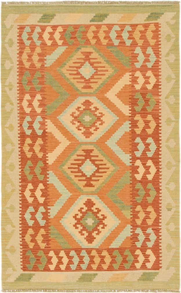 95cm x 150cm Hand Woven Kilim Waziri Wool Rug