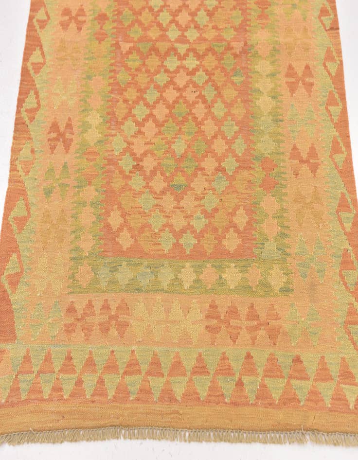 Detail image of 3' 2 x 5'  Hand Woven Kilim Waziri Wool Rug