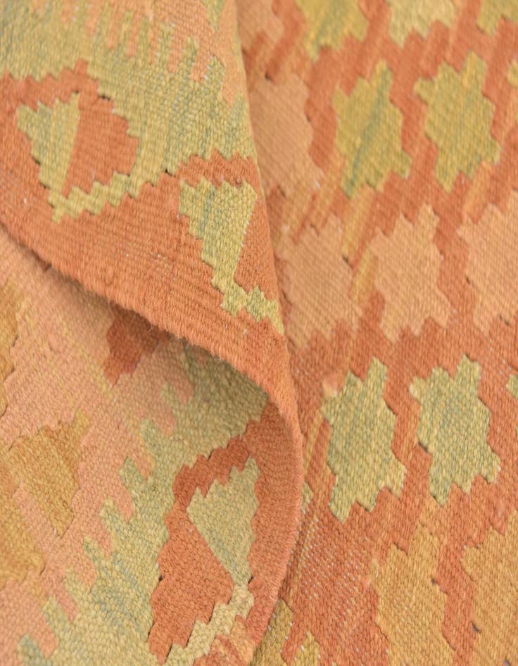 Detail image of 3' 2 x 5'  Hand Woven Kilim Waziri Wool Rug