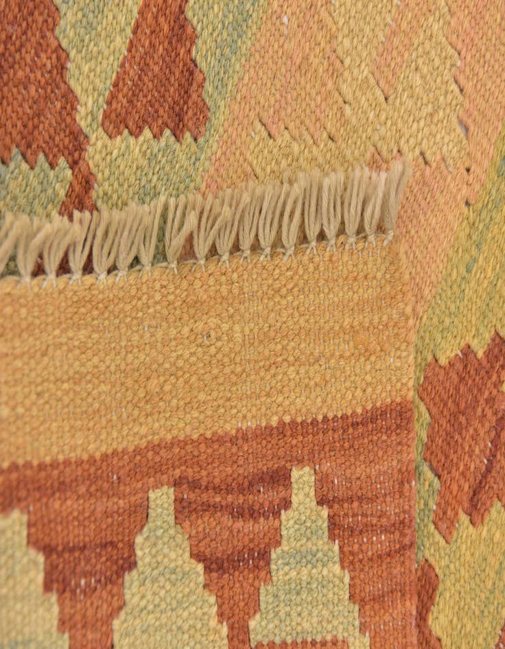 Detail image of 3' 2 x 5'  Hand Woven Kilim Waziri Wool Rug