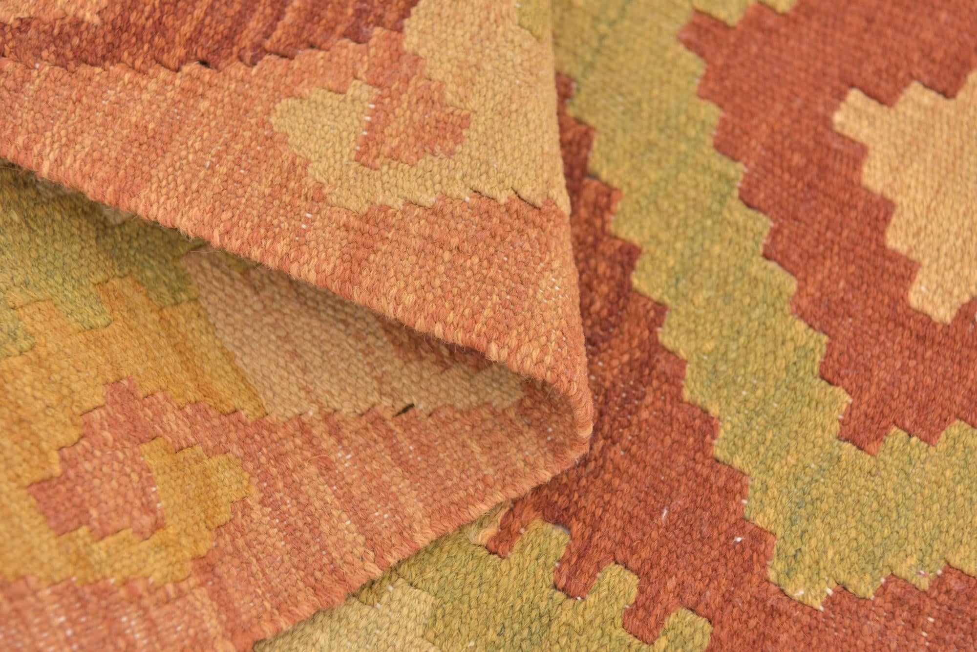 3' 2 x 5' Hand Woven Kilim Waziri Wool Rug
