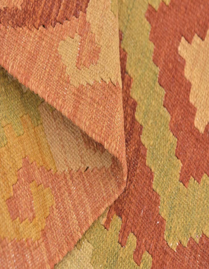 Detail image of 3' 2 x 5'  Hand Woven Kilim Waziri Wool Rug