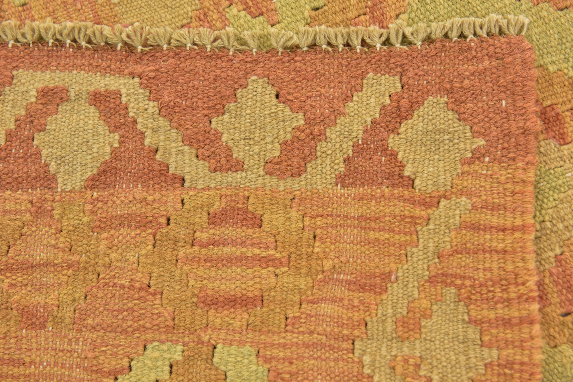 2' 8 x 4' Hand Woven Kilim Waziri Wool Rug
