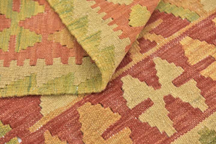 2' 8 x 4' Hand Woven Kilim Waziri Wool Rug