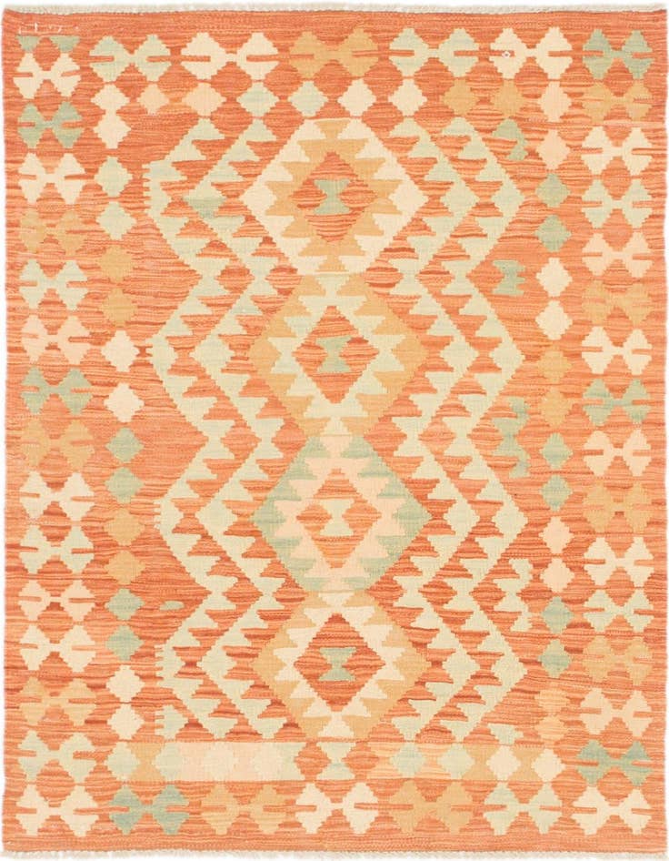 Detail image of 2' 9 x 4' 3 Hand Woven Kilim Waziri Wool Rug
