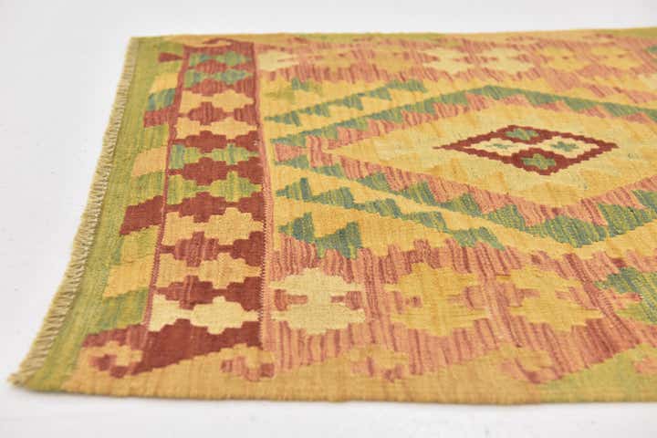 2' 8 x 4' 8 Hand Woven Kilim Waziri Wool Rug