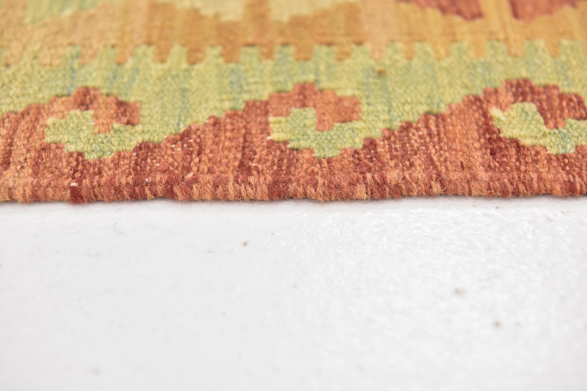 2' 5 x 4' 2 Hand Woven Kilim Waziri Wool Rug