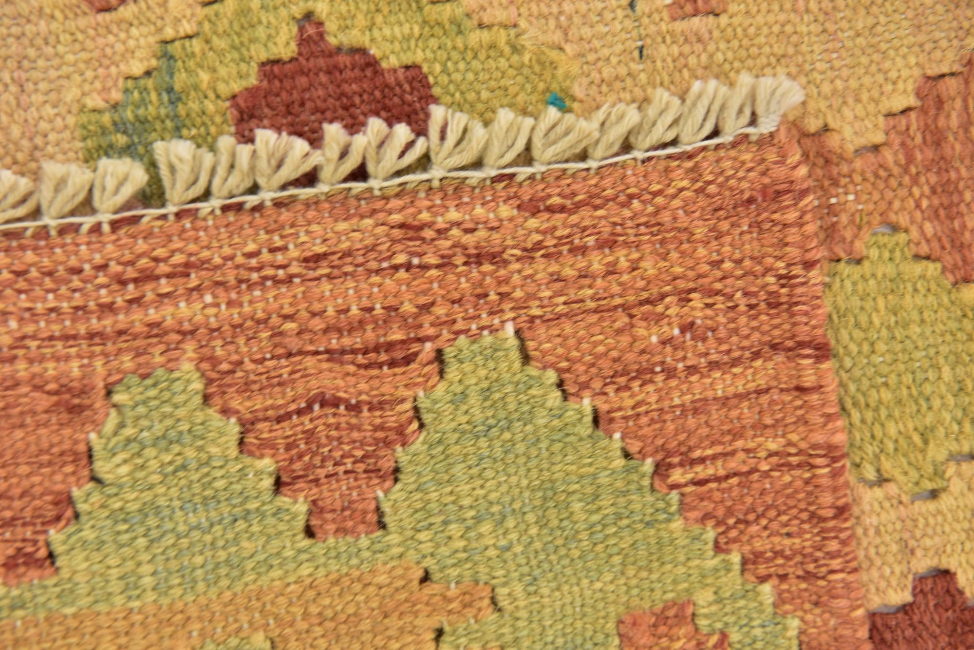 2' 5 x 4' 2 Hand Woven Kilim Waziri Wool Rug