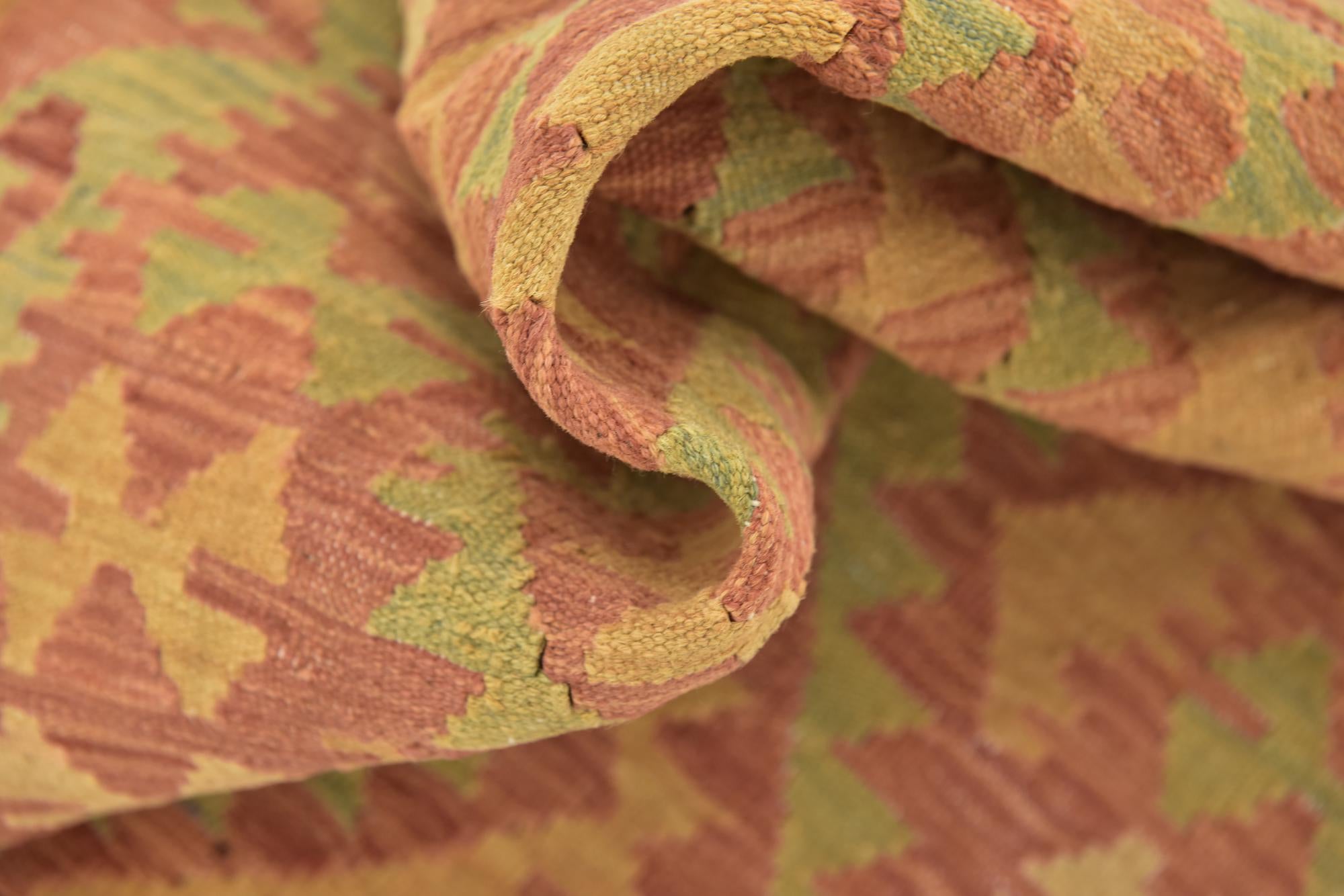 2' 9 x 4' Hand Woven Kilim Waziri Wool Rug