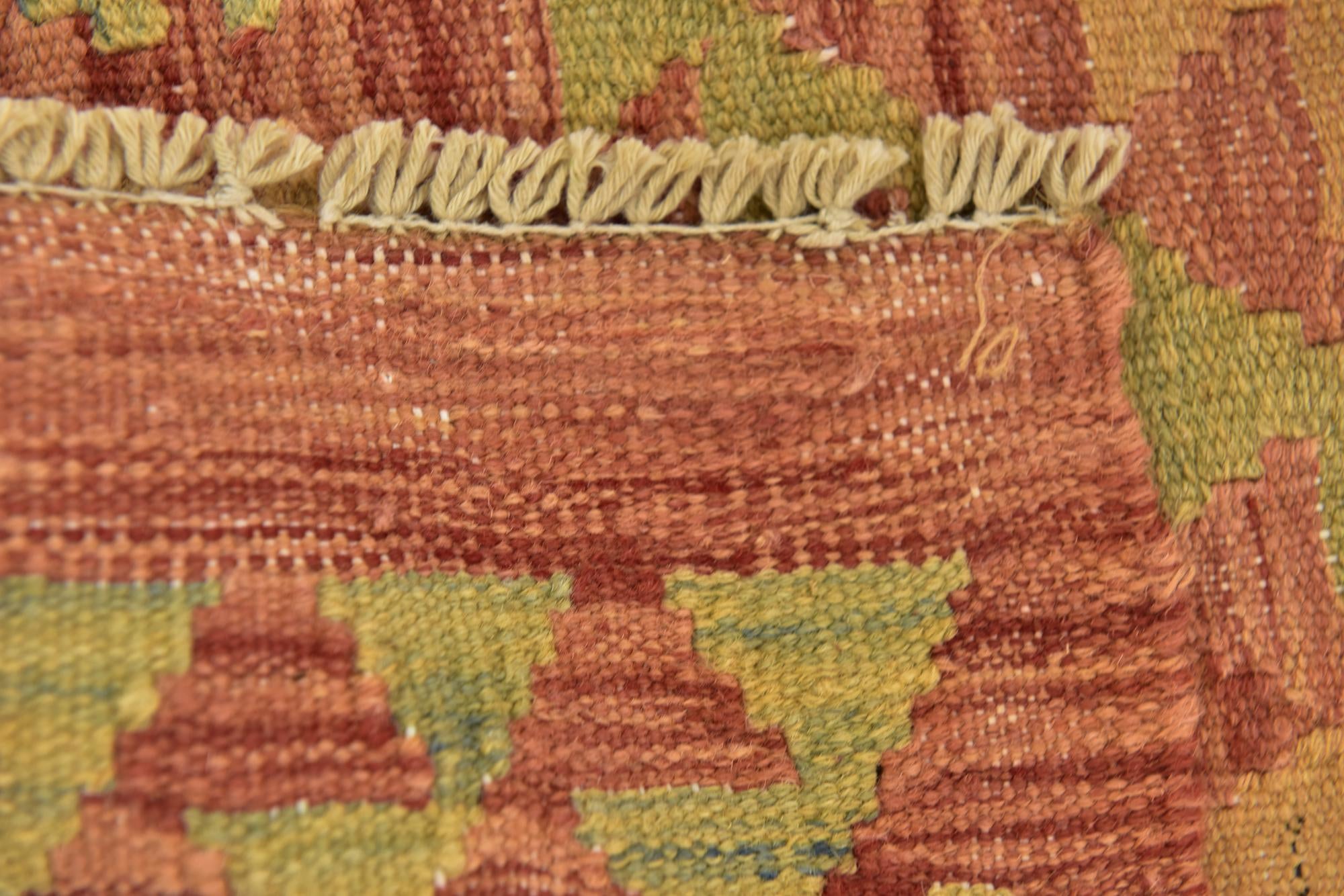 2' 9 x 4' Hand Woven Kilim Waziri Wool Rug