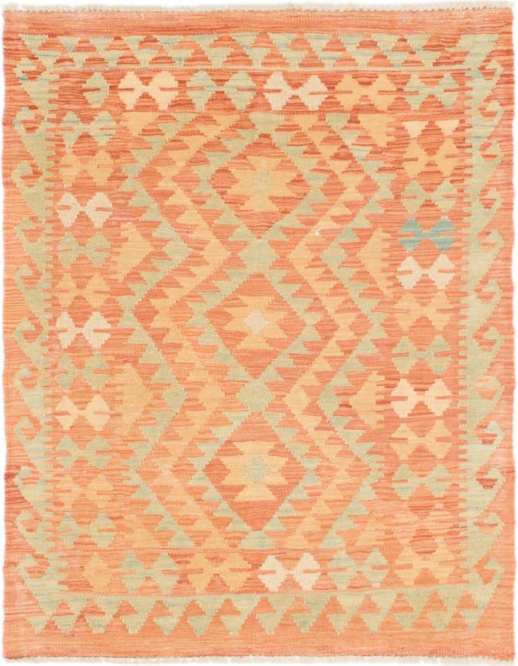Detail image of 2' 9 x 4' Hand Woven Kilim Waziri Wool Rug