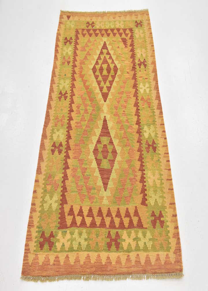 3' x 4' 3 Hand Woven Kilim Waziri Wool Rug