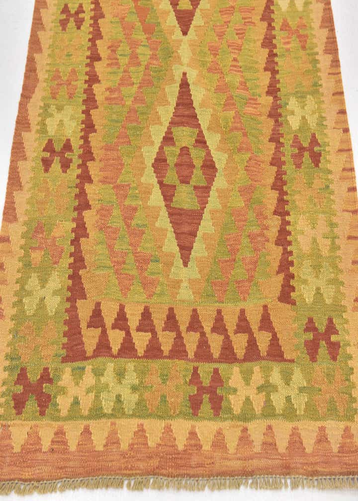 3' x 4' 3 Hand Woven Kilim Waziri Wool Rug