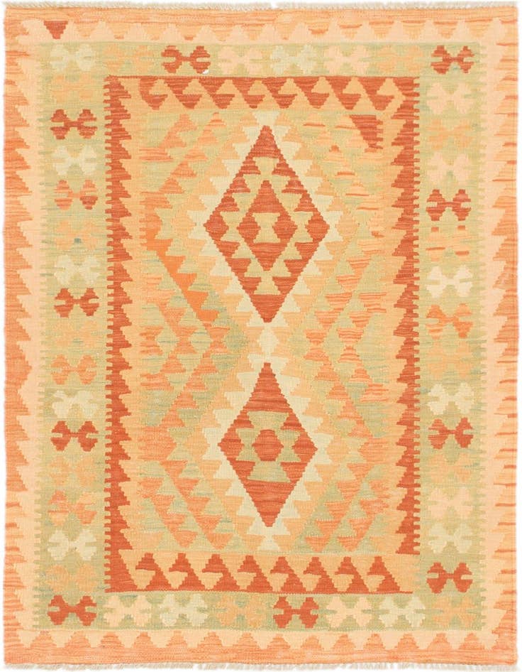 Detail image of 3' x 4' 3 Hand Woven Kilim Waziri Wool Rug