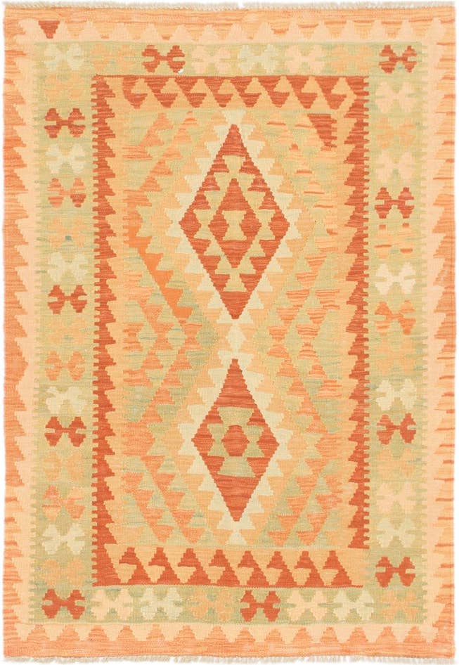 Detail image of 3' x 4' 3 Hand Woven Kilim Waziri Wool Rug