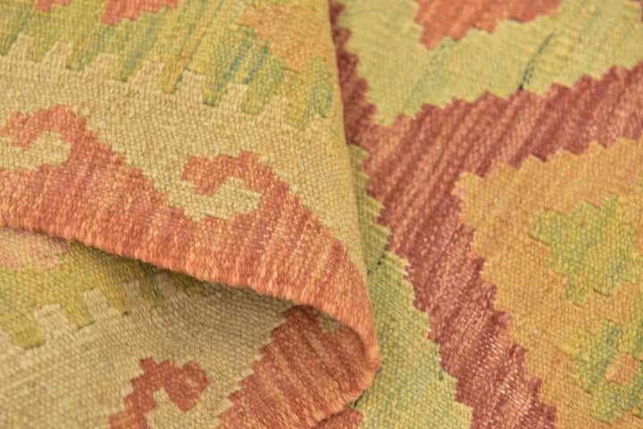 2' 9 x 4' 2 Hand Woven Kilim Waziri Wool Rug