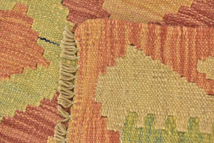 2' 9 x 4' 2 Hand Woven Kilim Waziri Wool Rug