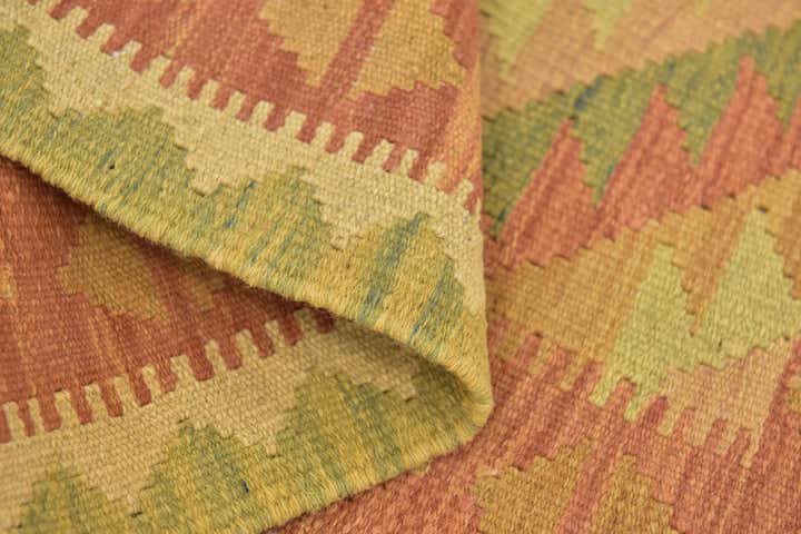 2' 6 x 4' 2 Hand Woven Kilim Waziri Wool Rug