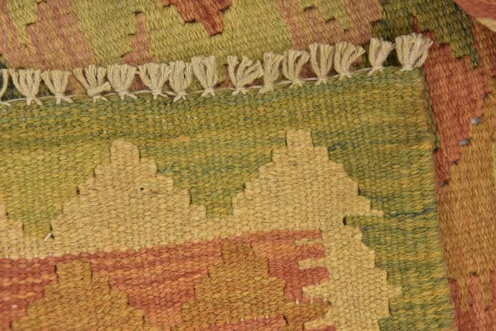 2' 6 x 4' 2 Hand Woven Kilim Waziri Wool Rug
