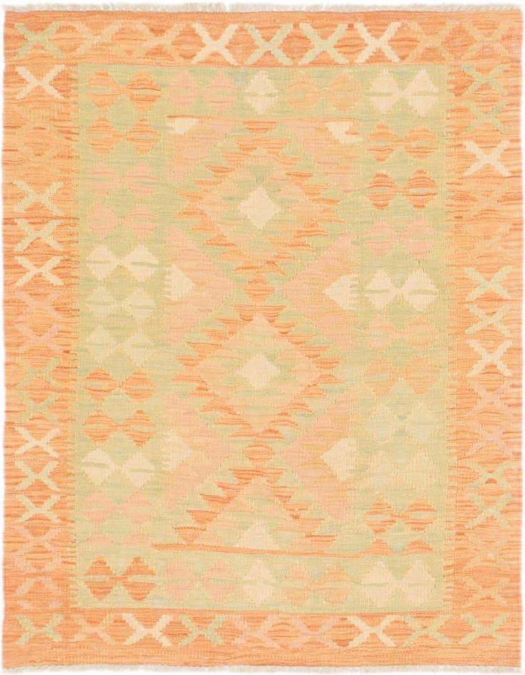 Detail image of 2' 6 x 4' Hand Woven Kilim Waziri Wool Rug