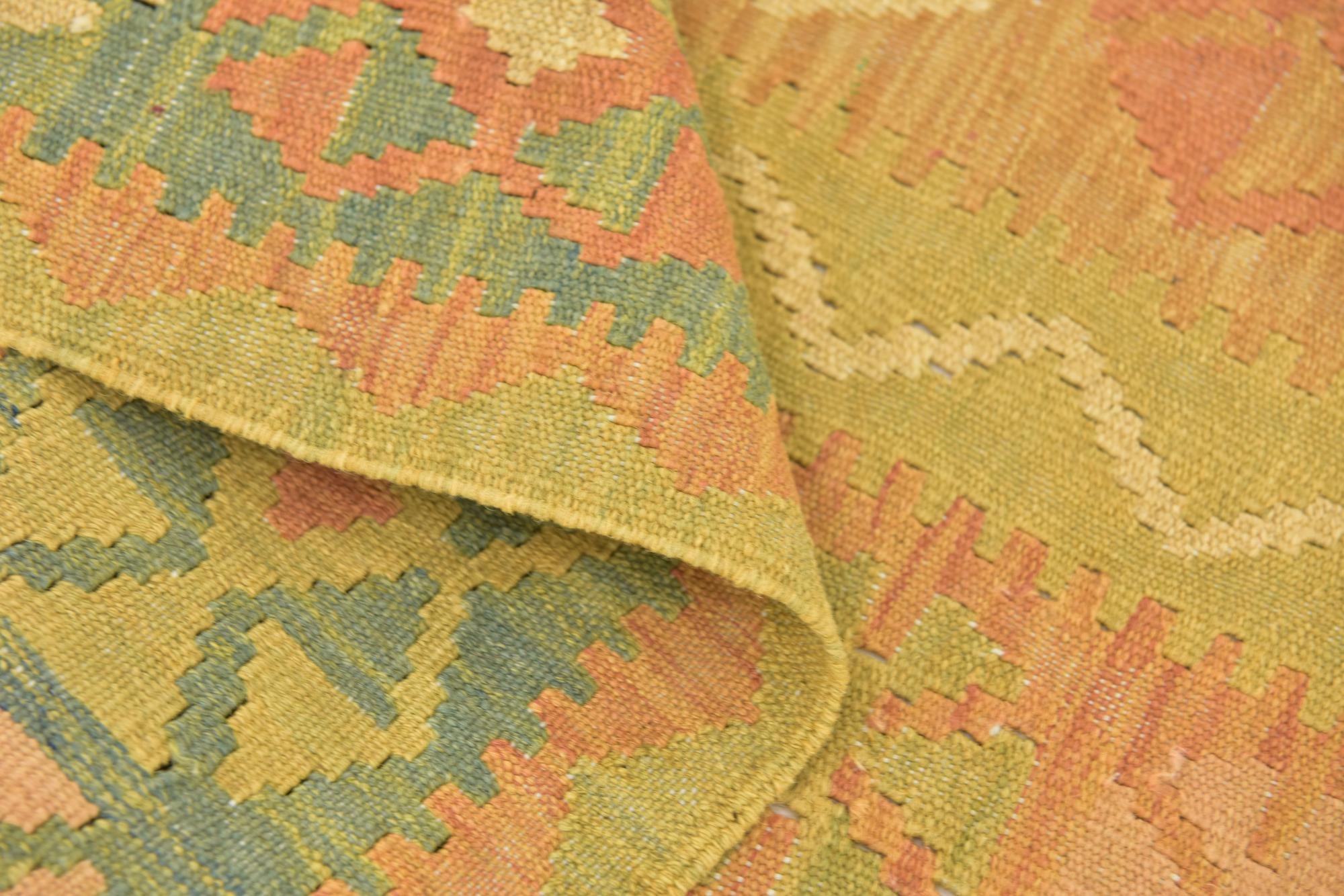 3' x 5' Hand Woven Kilim Waziri Wool Rug