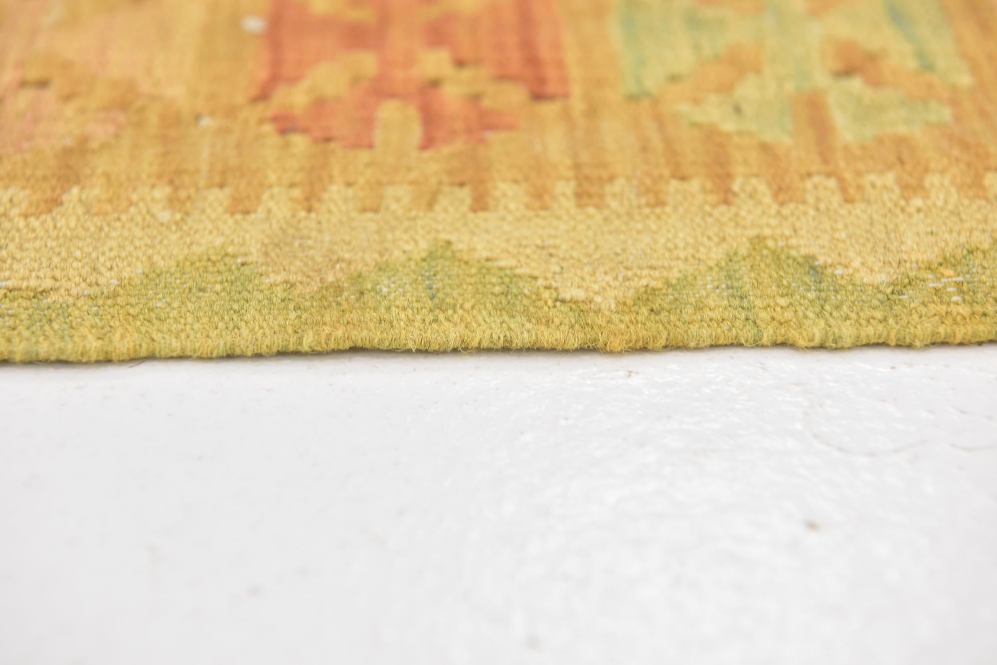3' 3 x 4' 9 Hand Woven Kilim Waziri Wool Rug