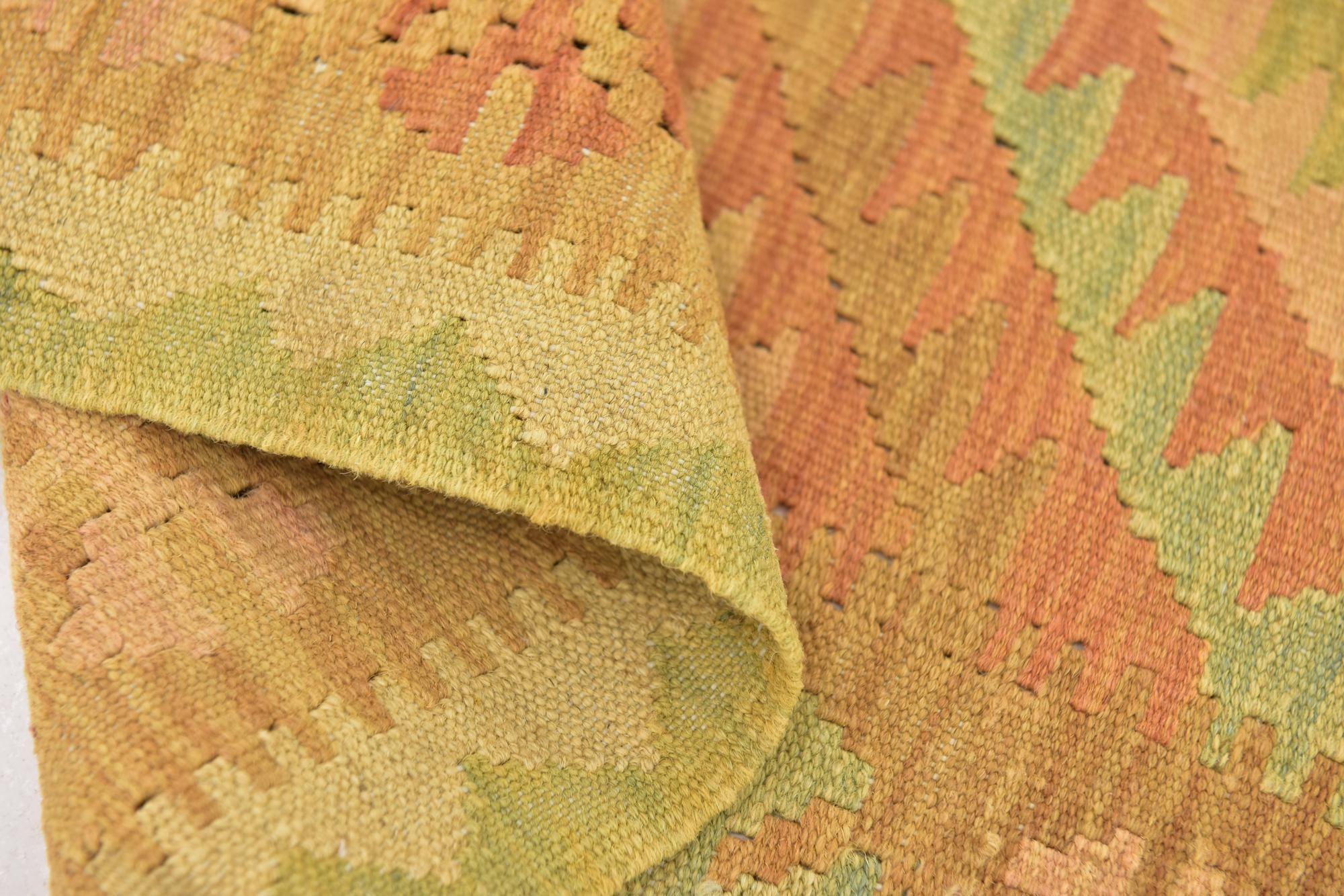 3' 3 x 4' 9 Hand Woven Kilim Waziri Wool Rug