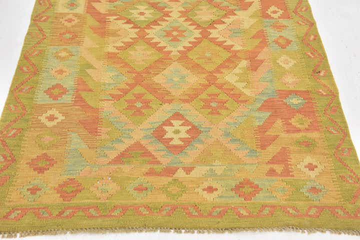 3' 6 x 5' 4 Hand Woven Kilim Waziri Wool Rug